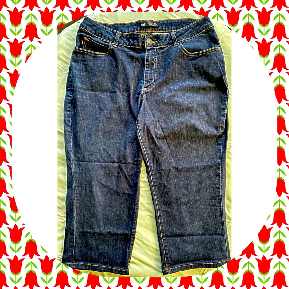 Lee Plus Size Denim Capris Cropped Jeans 18W